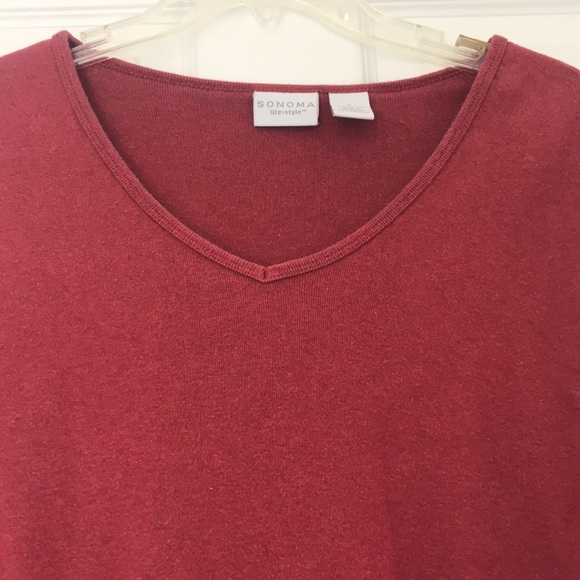 😍Sonoma Life+style V-Neck Long Sleeve😍 - Picture 2 of 3